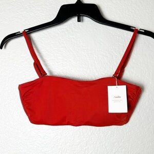 NWT Andie Swim The Bora Bora Top in Chili Pepper